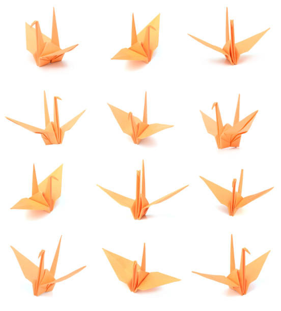 istock Origami paper birds, crane papers 933904052