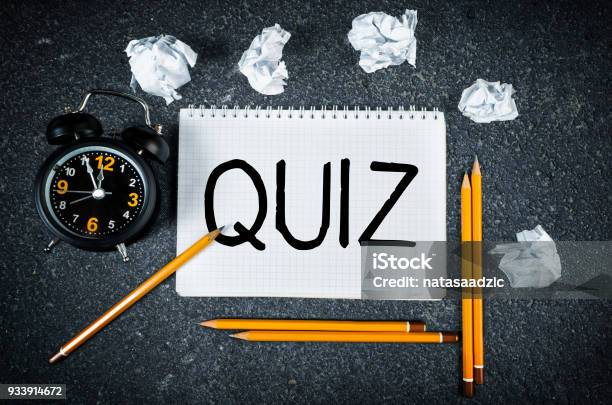 Quiz Stock Photo - Download Image Now - Question Mark, Time, Competition