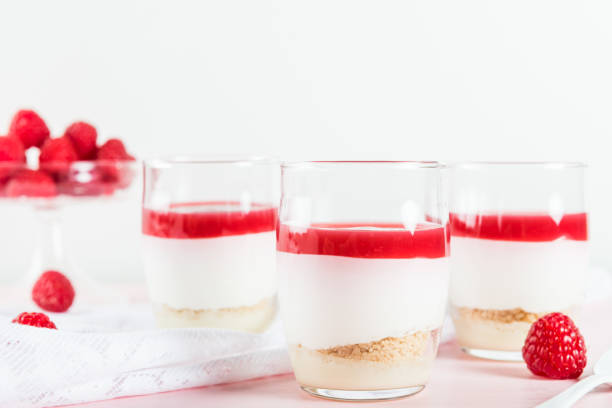 istock Raspberry dessert from whipped white chocolate mousse and raspbe 933917044