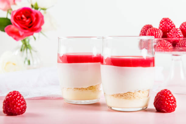 istock Raspberry dessert from whipped white chocolate mousse and raspbe 933917118
