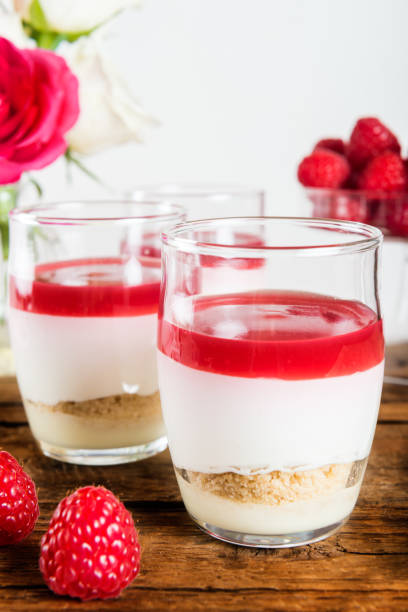 istock Raspberry dessert from whipped white chocolate mousse and raspbe 933917142