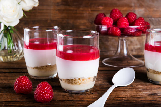 istock Raspberry dessert from whipped white chocolate mousse and raspbe 933917176