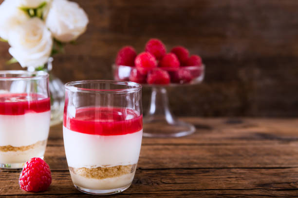 istock Raspberry dessert from whipped white chocolate mousse and raspbe 933917184