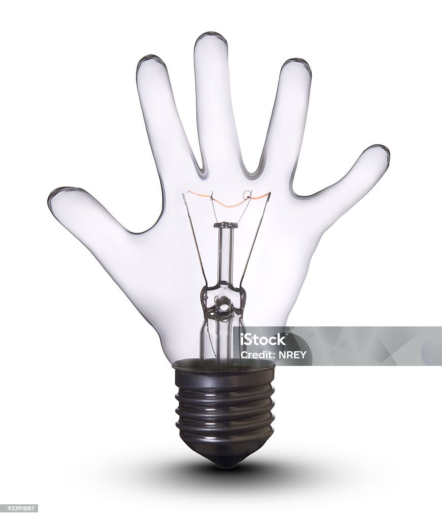 Mano Lampadina - Foto stock royalty-free di Affari