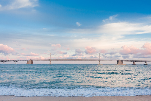 Sea, beach and bridge