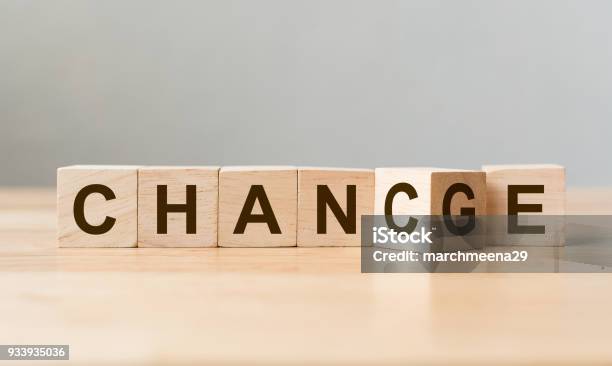 Wooden Cube Flip With Word Change To Chance On Wood Table Personal Development And Career Growth Or Change Yourself Concept Stock Photo - Download Image Now