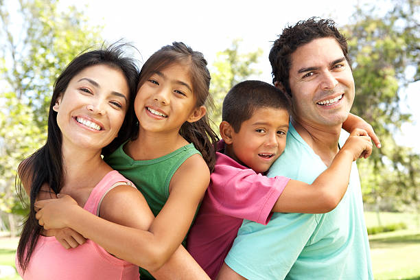 istock Young Family Having Fun In Park 93394367