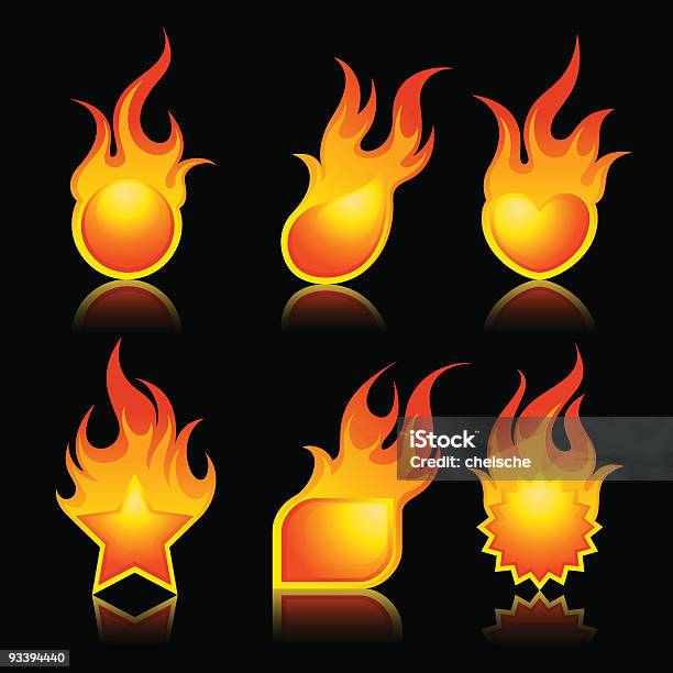 Flameelemente Stock Vektor Art und mehr Bilder von Feuerball - Feuerball, Brennen, ClipArt