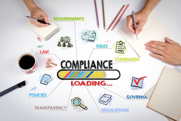 istock Compliance Concept. The meeting at the white office table 933949570