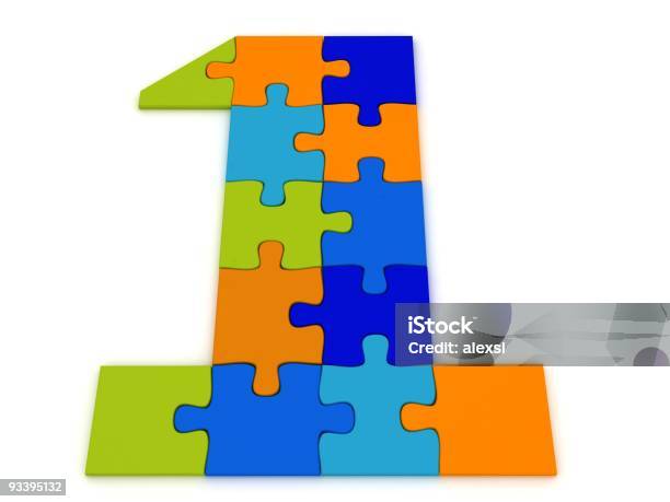 Puzzle Numero Uno - Fotografie stock e altre immagini di Numero 1 - Numero 1, Puzzle, Numero