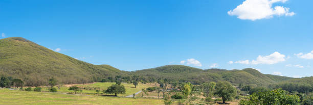 istock Panorama landscape view of mountain agent blue sky 933951892