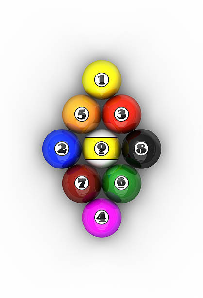 Nine Ball Rack Top stock photo