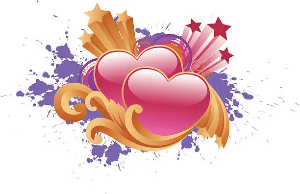 Vector illustration of Valentine Hearts