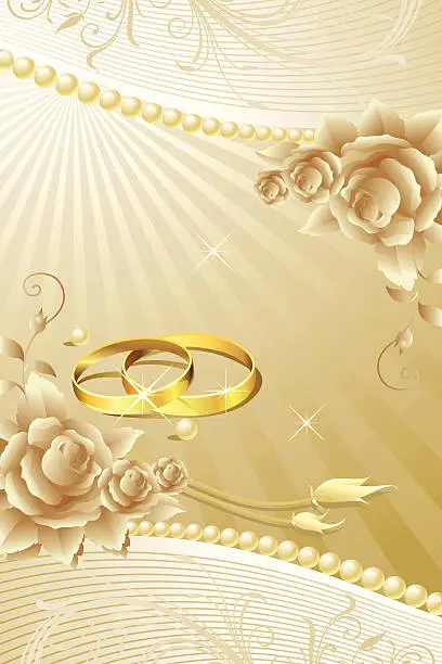 Vector illustration of Wedding Background