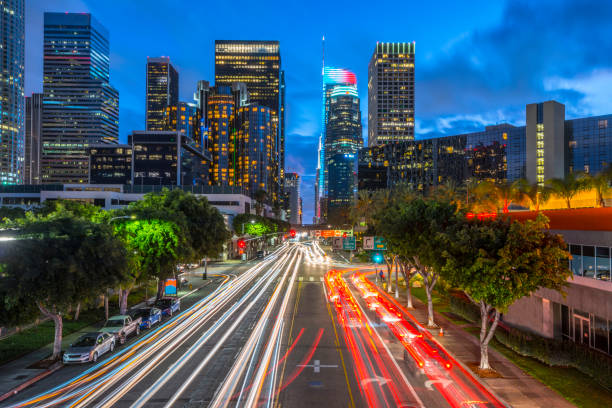 istock Los Angeles and Traffic at Dusk 933962440