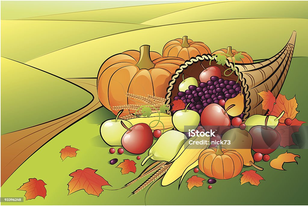 Fond de Thanksgiving - clipart vectoriel de Aliment libre de droits