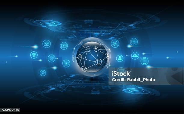 Global Network Connection Abstract Technology Background Global Business Innovation Concept Stock Illustration - Download Image Now