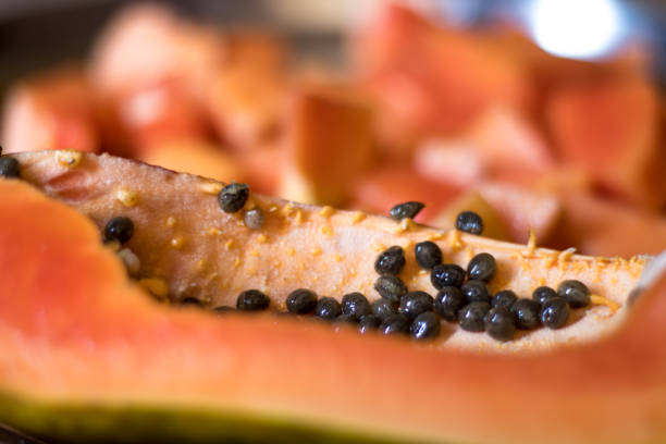istock Image of papaya cut in sliced 934024990