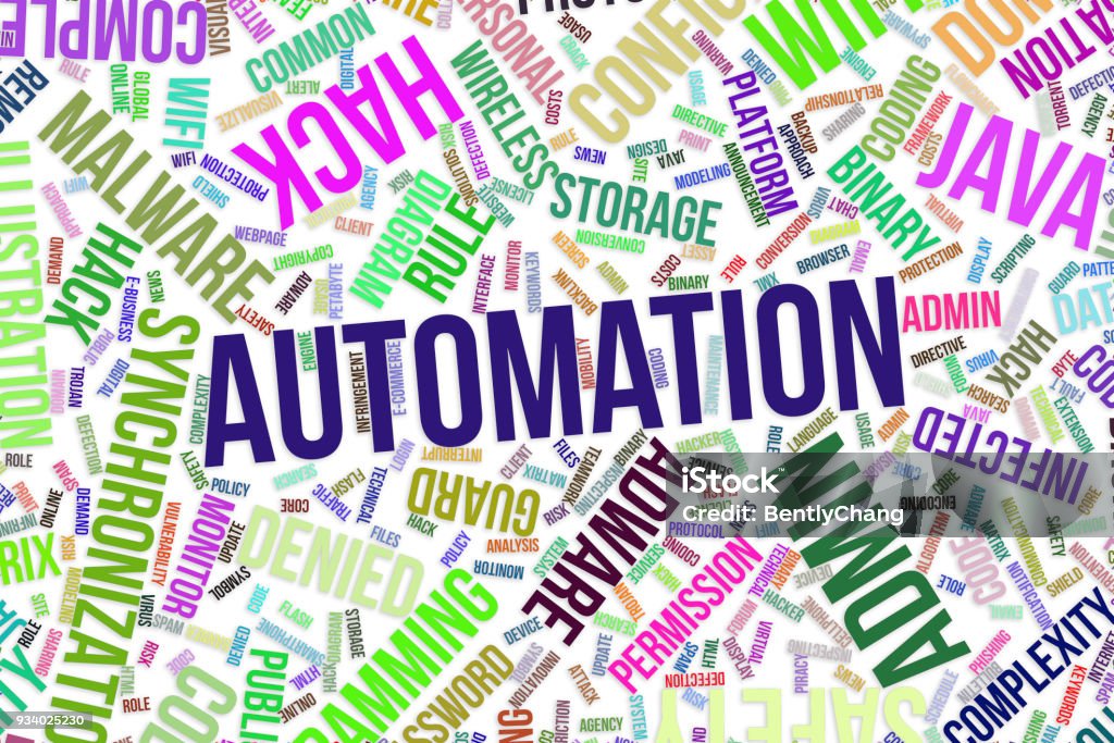 Automation Word Design Automation Conceptual Word Cloud For Business Information Technology Or ...