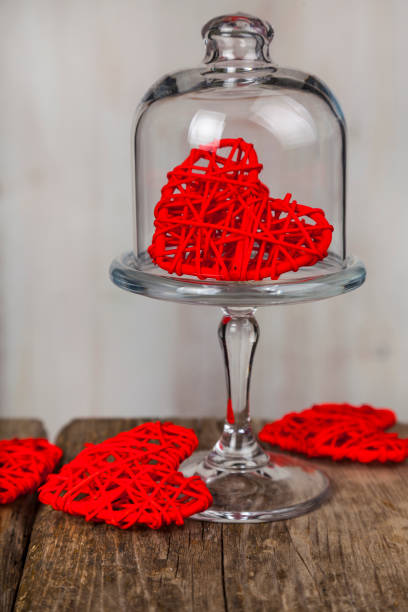 istock Red hearts on a glass dish 934027942