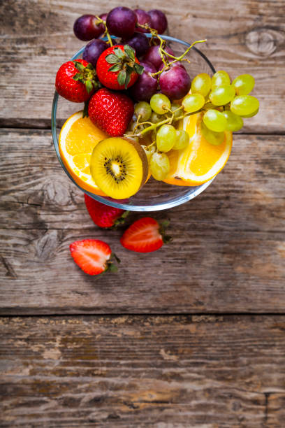 istock Ripe fruits on a transparent plate 934030434