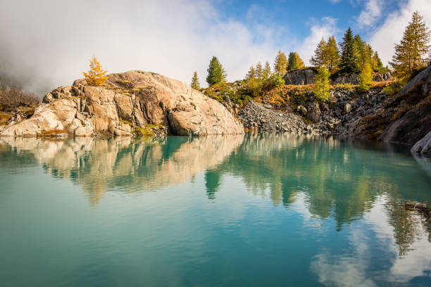 istock Autumnal lake scenery in the alps 934059078
