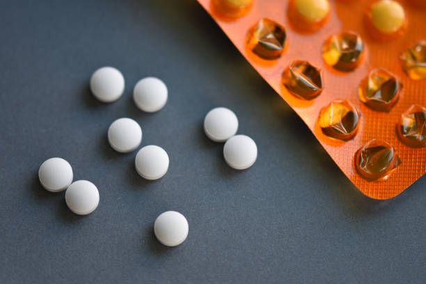 istock White small pills and tablet blister 934073968