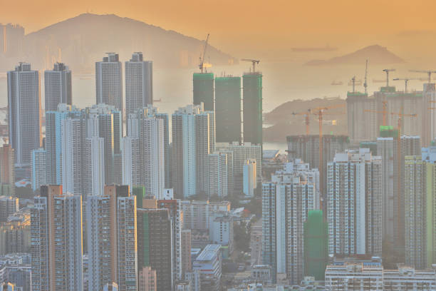 istock a Dense high rise apartments in Kowloon, Hong kong 934086686