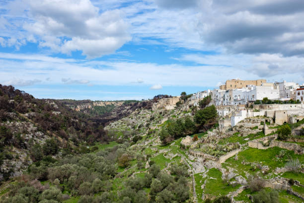 Canyon of Palagianello called Gravina. Apulia region, Italy. Palagianello. Apulia, Italy. murge photos stock pictures, royalty-free photos & images