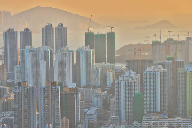 istock a Dense high rise apartments in Kowloon, Hong kong 934086790