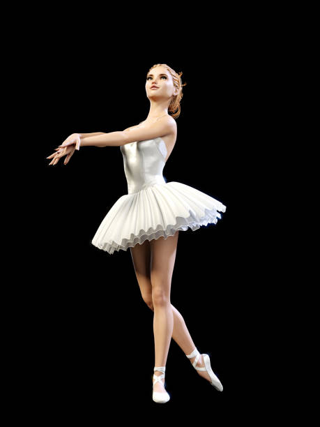 istock 3D ballerina in white tutu. 934089398