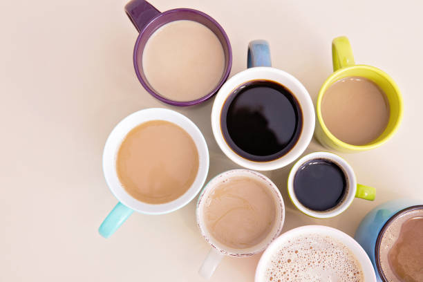 istock Espresso cup, cappuccino and coffee with milk 934092732