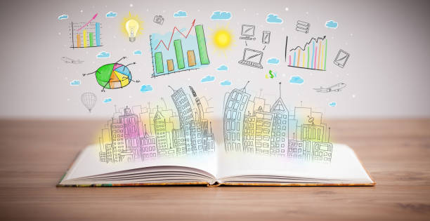 istock drawing of a business scheme on an opened book 934095680