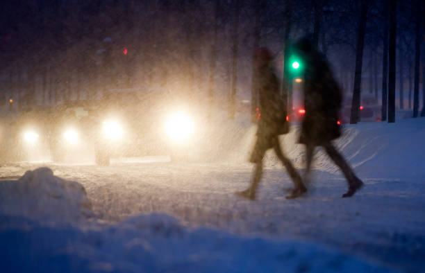 istock Dark and cold Stockholm winter street 934096040