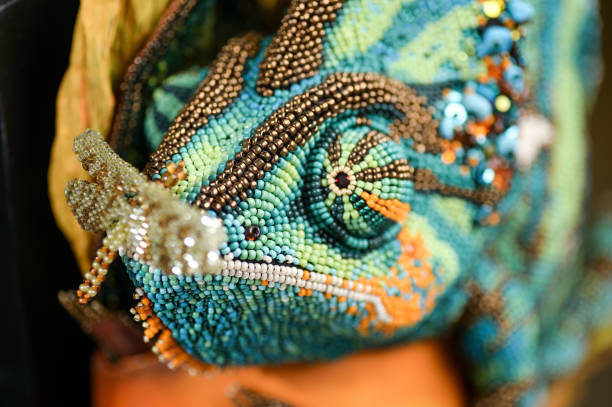 istock Porcelain clay colorful chameleon decoration 934102370