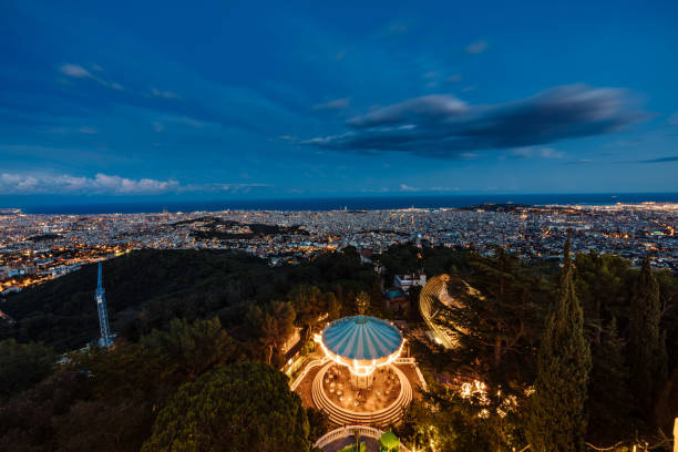 Barcelona at blue hour, Spain