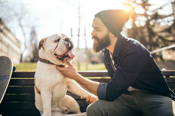 istock Man and dog in the park 934107956