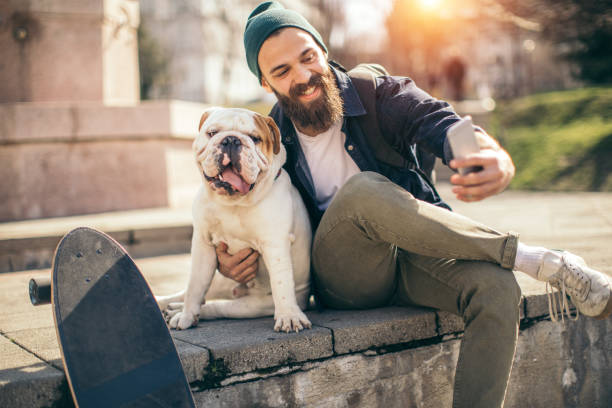 istock Man and dog in the park 934111048