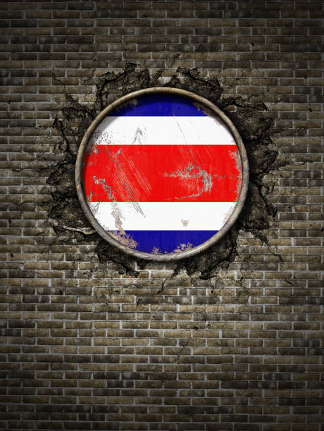 istock Old Costa Rica flag in brick wall 934113804