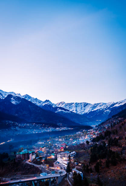 istock view after dusk in Manali India 934125832