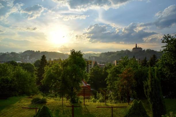 istock Green town landscape in summer 934126530