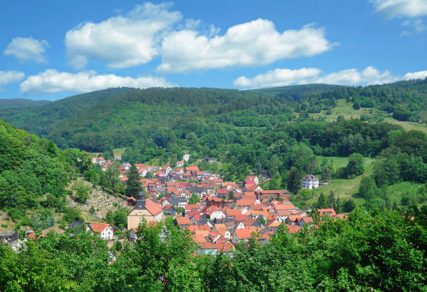 Village of Steinbach near Bad Liebenstein in thuringian Forest,Thuringia,Germany