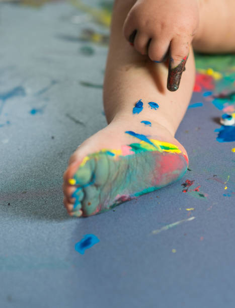 istock Baby feet painted 934132506