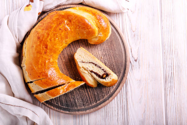 istock Poppy seed and fruit filling roll 934133418