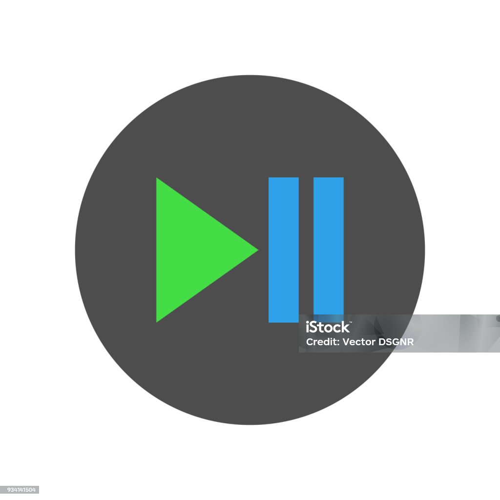 Play And Pause Button Vector Stock Illustration - Download Image Now ...