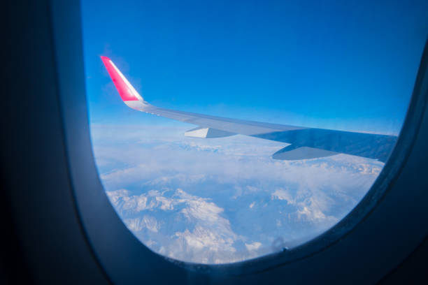 view from the plane's window to the ground