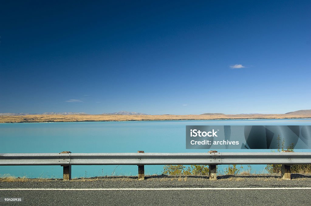 Lago pukaki Nova Zelândia - Royalty-free Separador de Estrada Foto de stock