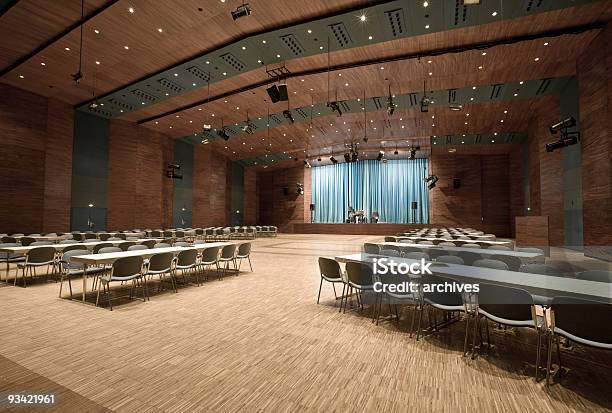 Vuoto Concerti Hall - Fotografie stock e altre immagini di Congress - Congress, Tavolo, Corridoio - Caratteristica di una costruzione