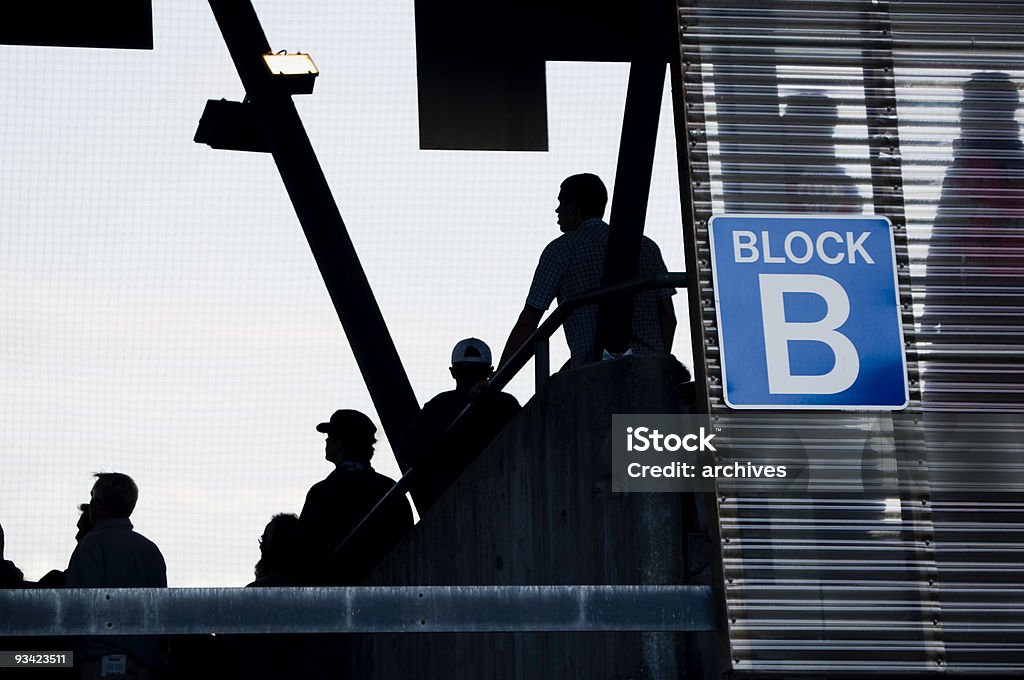 Espectadores de futebol em bloco B - Royalty-free Estádio Foto de stock