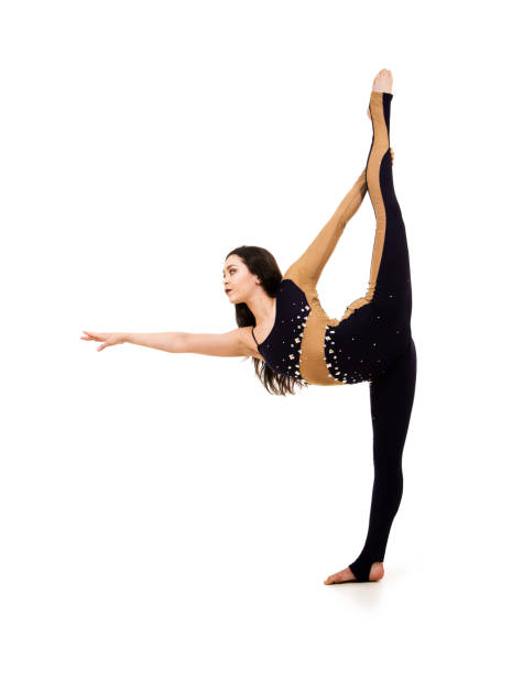 istock Acrobat, a circus artist in a dark suit. 934235906